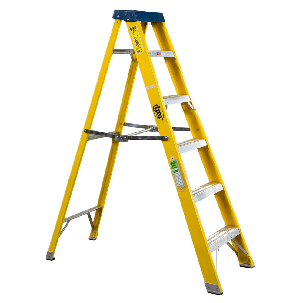 DJM Direct Heavy Duty Electricians Fibreglass Step Ladders EN131 30000v 150kg 2.70m