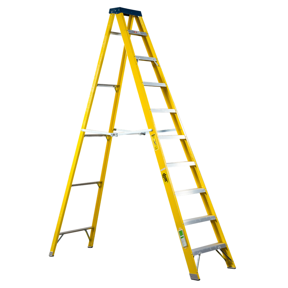 DJM Direct Heavy Duty Electricians Fibreglass Step Ladders EN131 30000v 150kg 3.30m