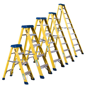 DJM Direct Heavy Duty Electrician Fibreglass Step Ladder EN131 30000v 150kg
