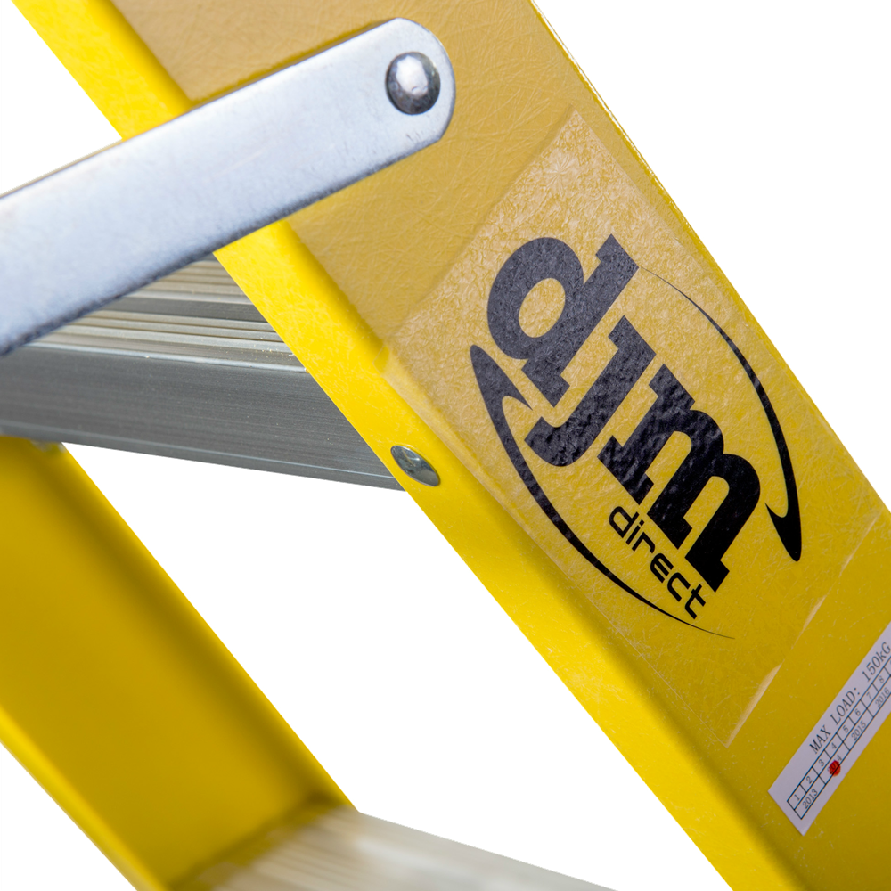 DJM Direct Heavy Duty Electrician Fibreglass Step Ladder EN131 30000v 150kg