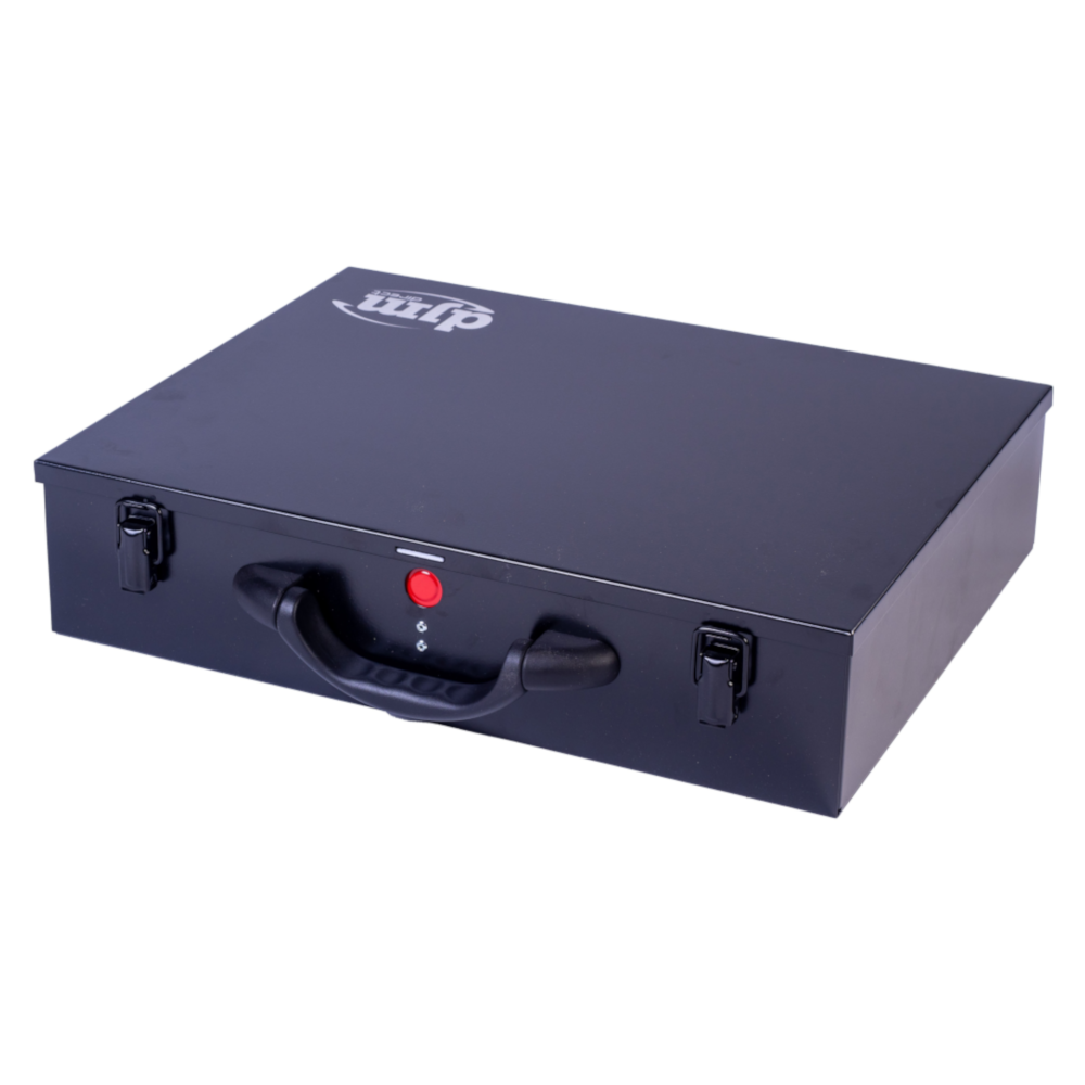 DJM Direct SBB.GD.63.36 Grand Double Metal Compartment Storage System Case 63mm, Black