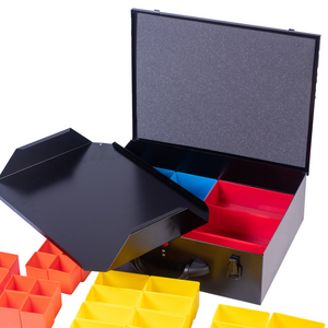 DJM Direct SBB.GD.63.36 Grand Double Metal Compartment Storage System Case 63mm, Black