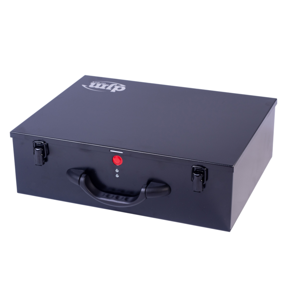 DJM Direct SBB.LD.45.27 Large Double Metal Compartment Storage System Case 45mm, Black