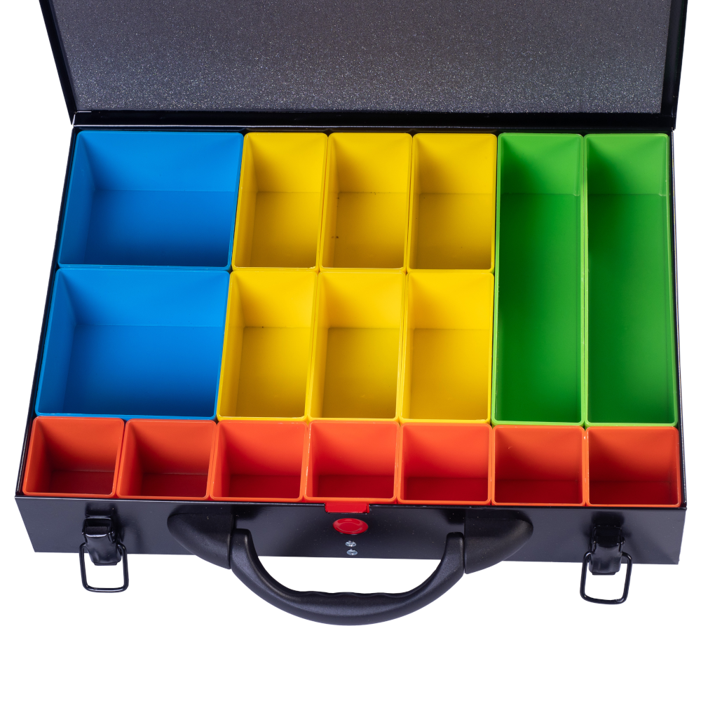 DJM Direct SBB.MS.63.17 Medium Metal Compartment Storage System Case 63mm, Black