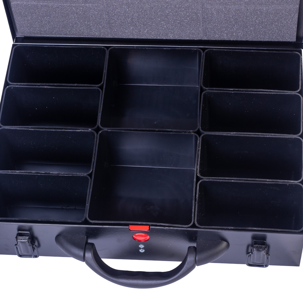 DJM Direct SBB.MS.82.10 Medium Deep Metal Compartment Storage System Case 82mm, Black