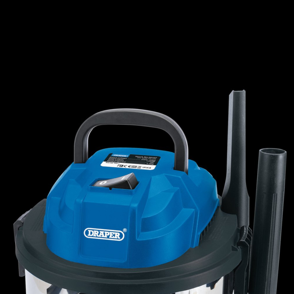Draper 90107 Wet and Dry Vacuum Cleaner 15 Litre 1250W 230V