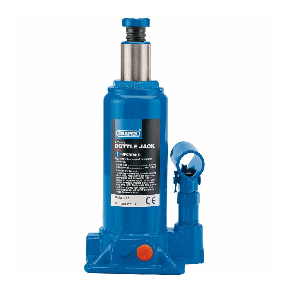 Draper 13066 Hydraulic Bottle Jack Vehicle Lift Stand, 4 Tonne