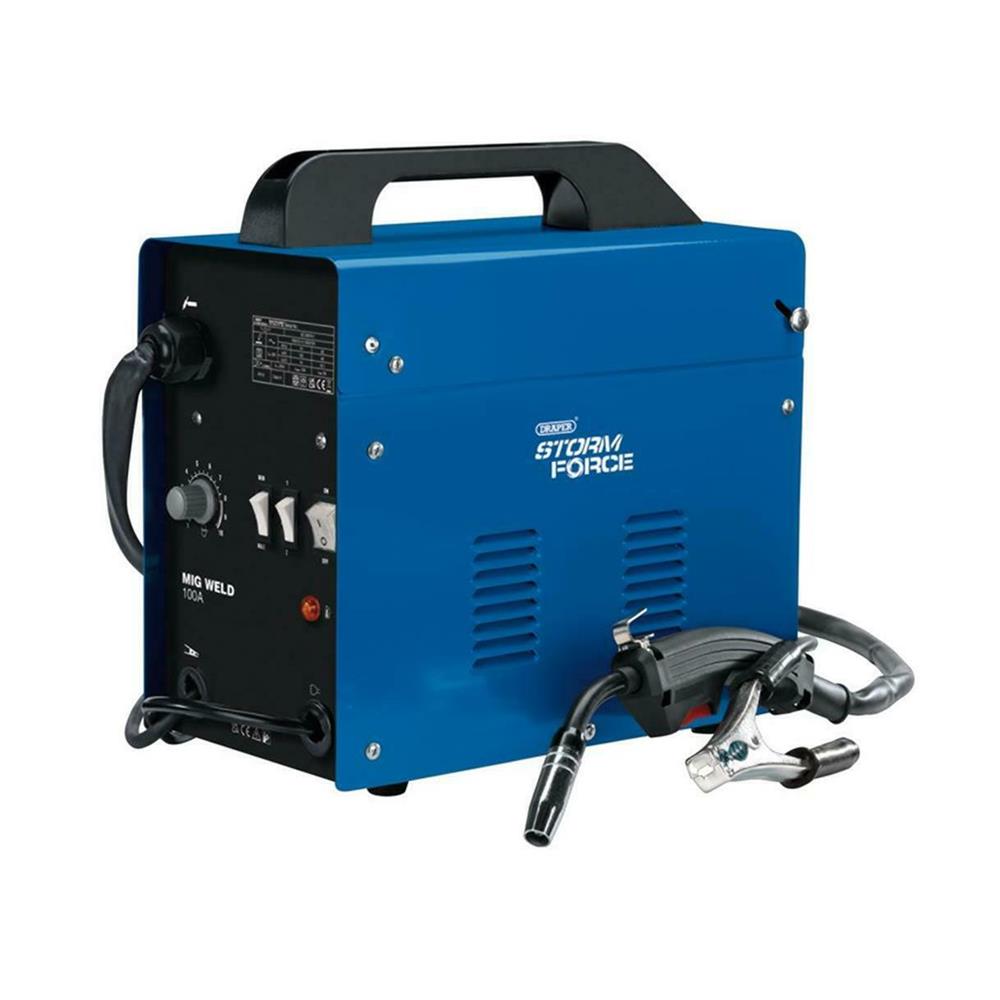 Draper 63669 Storm Force® Professional Gasless No-Gas MIG Welding Machine, 100 Amp 230V