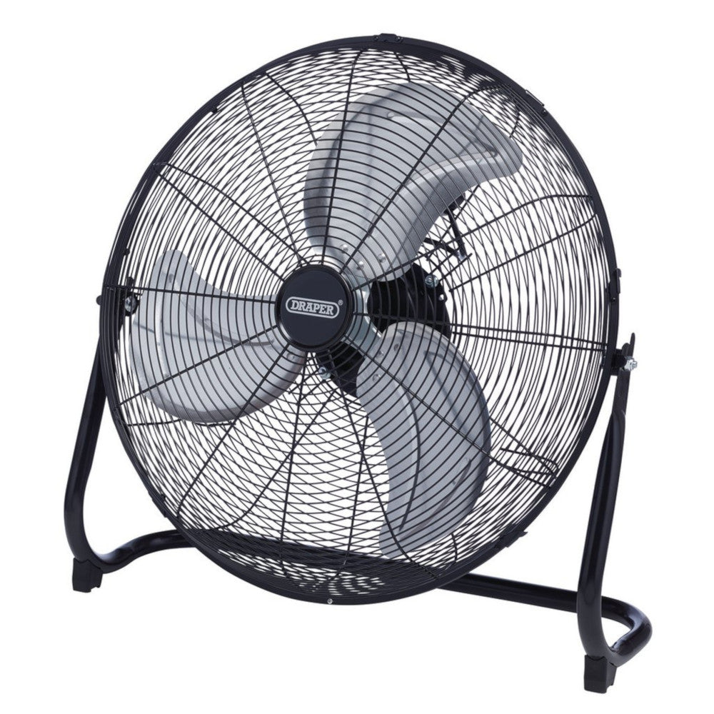 Draper 70438 20" 3 Speed High Velocity Portable Air Cooling Floor Fan 230V