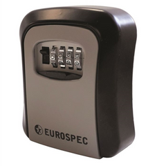 Eurospec ESK008/SV Digital Combination Key Safe Mechanical Outdoor Wall Storage Security Holder - Silver
