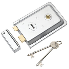 Eurospec RSE8064 Contract Traditional Rim Sash Lock Case Polished Chrome