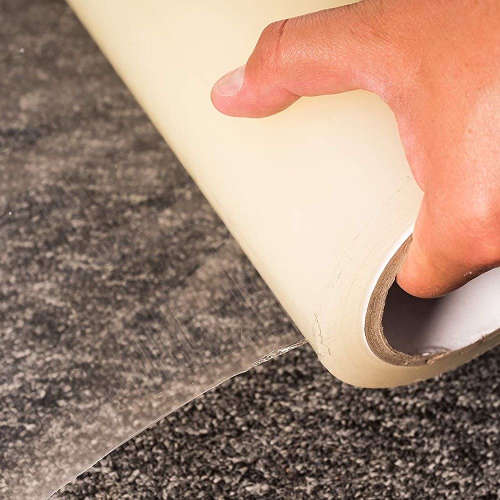 Florprotec Tac Bac Self-Adhesive Carpet Floor Protection Film 600mm - Clear