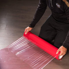 Florprotec Tac Bac Self-Adhesive Laminate Tile Stone Hard Floor Protection Film 600mm x 100m - Red