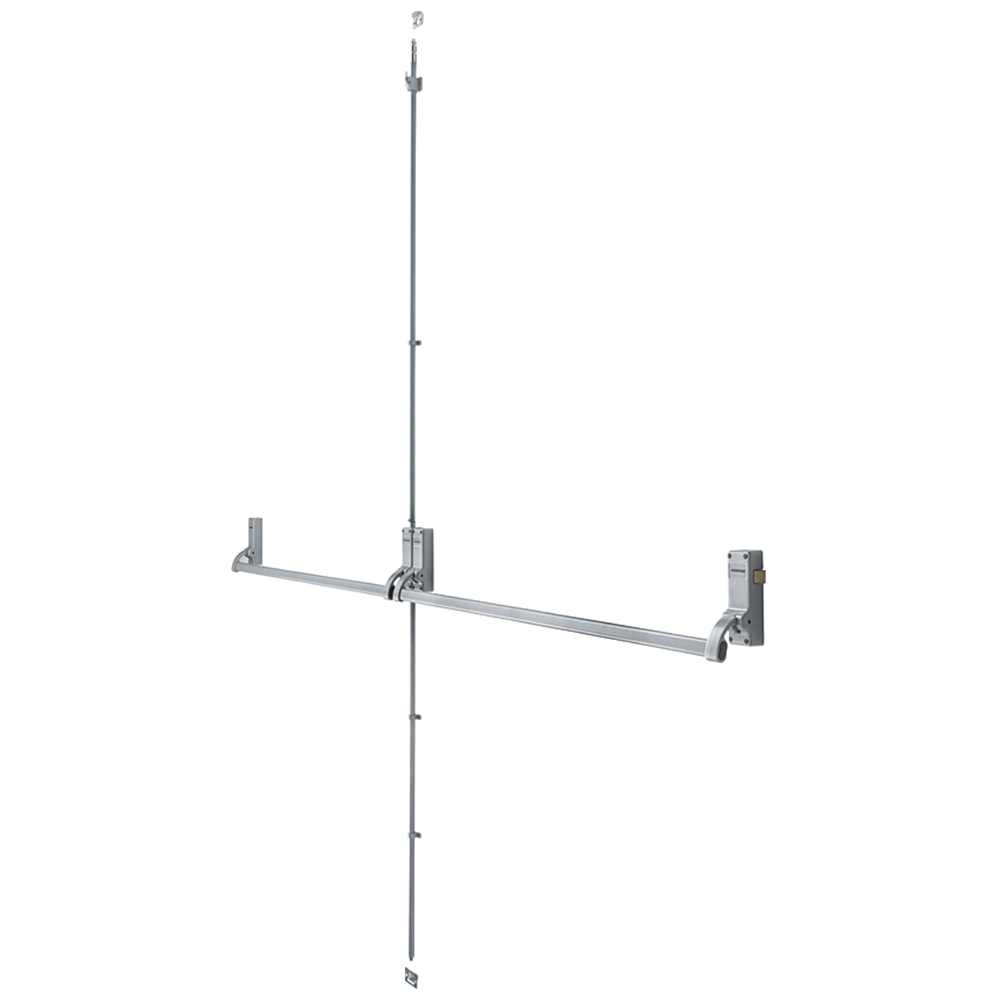 Hoppe AR888 ARRONE Combination Unit for Double Rebated Fire Exit Emergency Doors Panic Bolt Hardware Silver