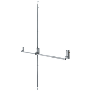 Hoppe AR888 ARRONE Combination Unit for Double Rebated Fire Exit Emergency Doors Panic Bolt Hardware Silver