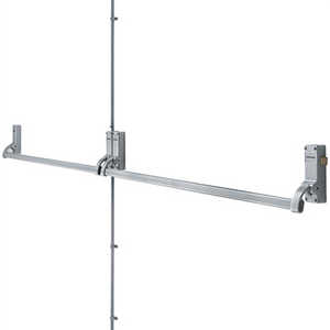 Hoppe AR888 ARRONE Combination Unit for Double Rebated Fire Exit Emergency Doors Panic Bolt Hardware Silver