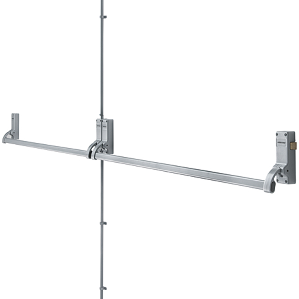 Hoppe AR888 ARRONE Combination Unit for Double Rebated Fire Exit Emergency Doors Panic Bolt Hardware Silver