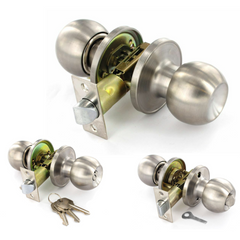 Mortice Passage Entrance Privacy Door Knob Handle Sets - Satin Stainless Steel