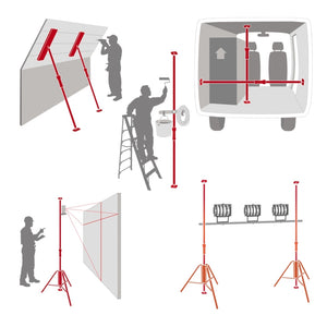 Piher 30012 P3 Adjustable Drywall Plasterboard Builder Ceiling Support Multi Purpose Locking Prop 155cm-290cm