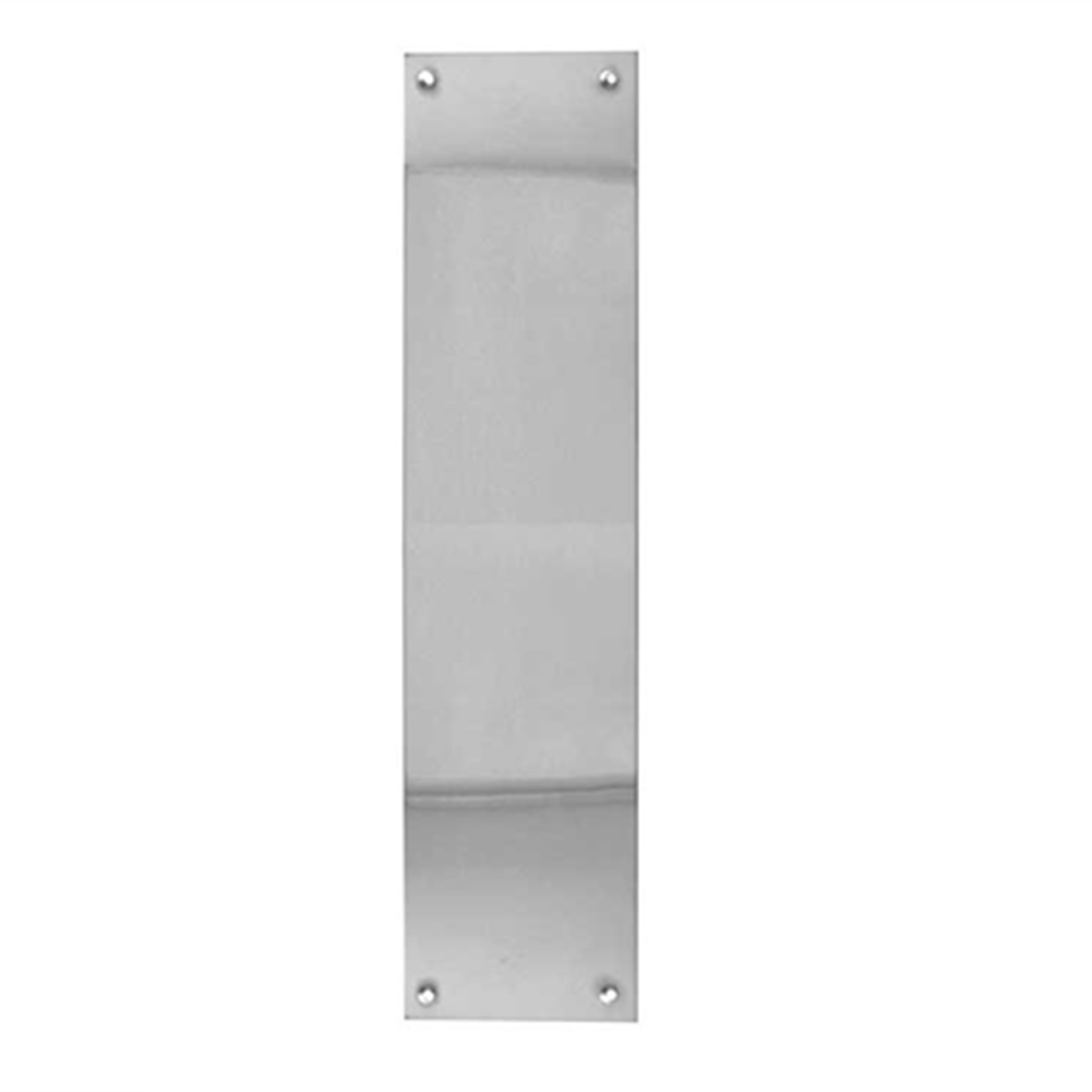 Plain Metal Square Push Door Plate Polished Stainless Steel DJM