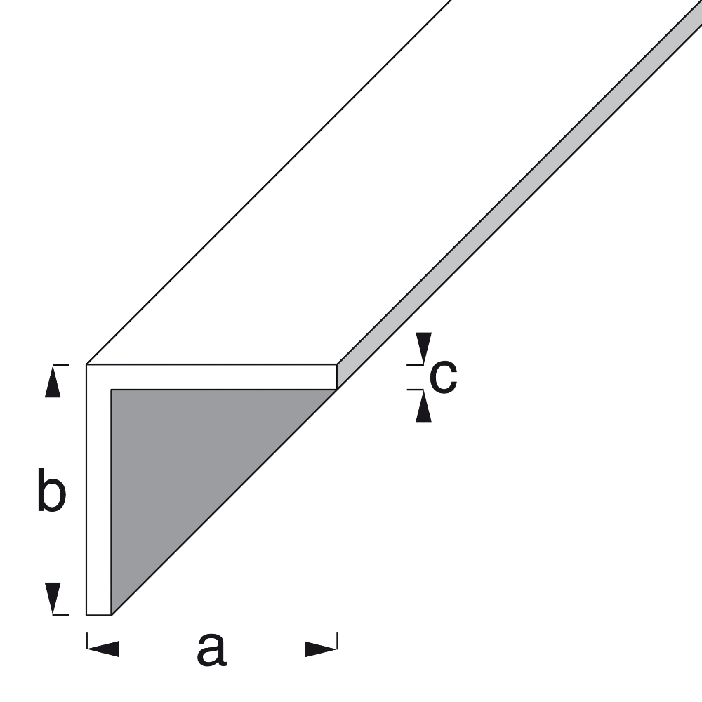 RUK Aluminium Angle Equal Sided Edging Corner Furniture Protection Profile Trim Dimensions