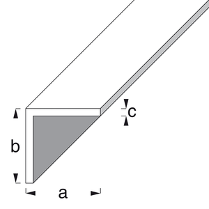 RUK Aluminium Angle Equal Sided Edging Corner Furniture Protection Profile Trim Dimensions