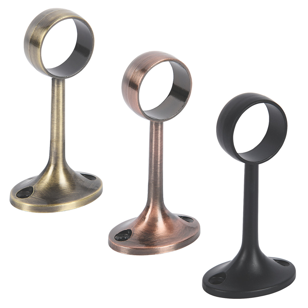 Rothley Baroque Round Colorail Tube Wardrobe Hanging Rail Centre Support Bracket Fitting