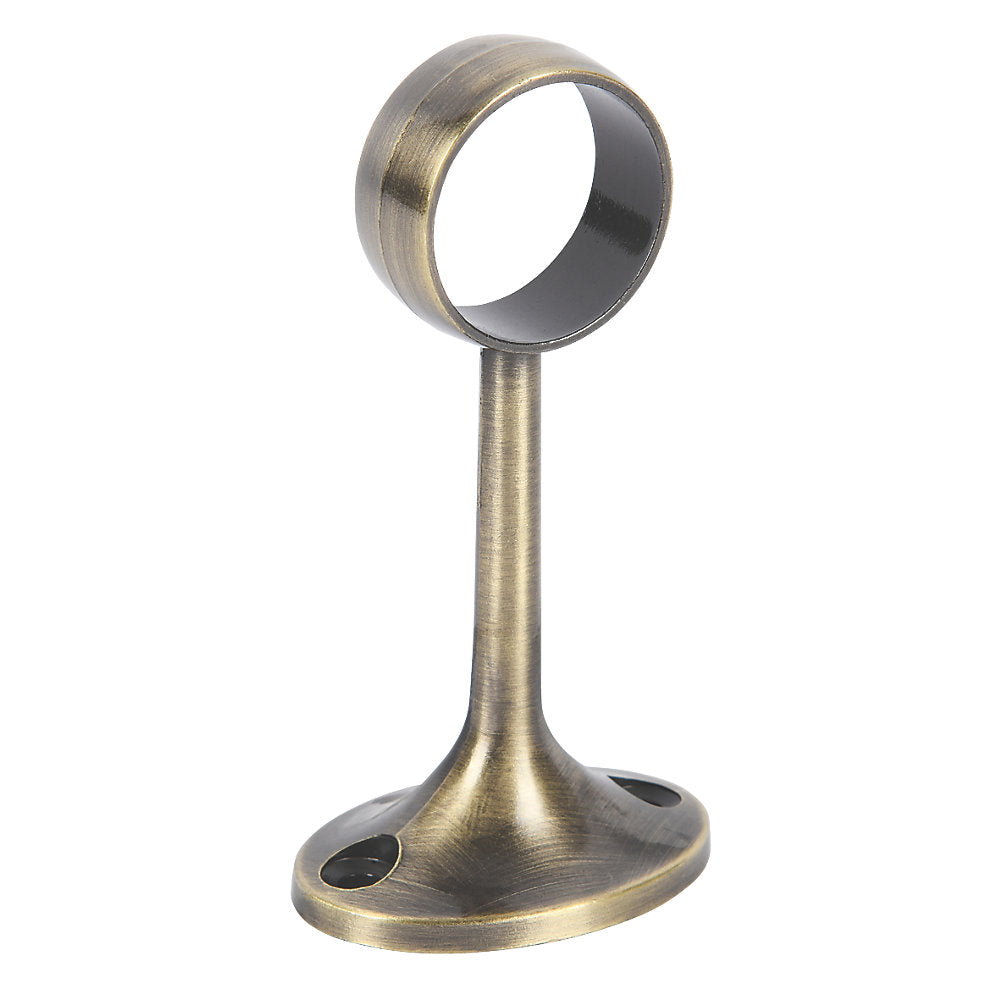 Rothley Baraque Round Colorail Tube Wardrobe Hanging Rail Centre Support Bracket Fitting Antique Brass