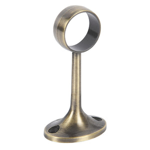 Rothley Baraque Round Colorail Tube Wardrobe Hanging Rail Centre Support Bracket Fitting Antique Brass