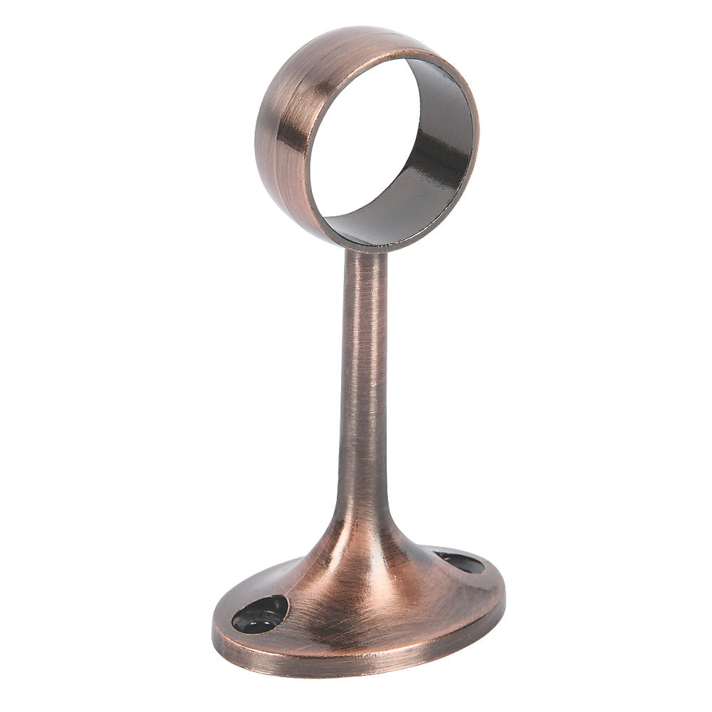 Rothley Baraque Round Colorail Tube Wardrobe Hanging Rail Centre Support Bracket Fitting Antique Copper