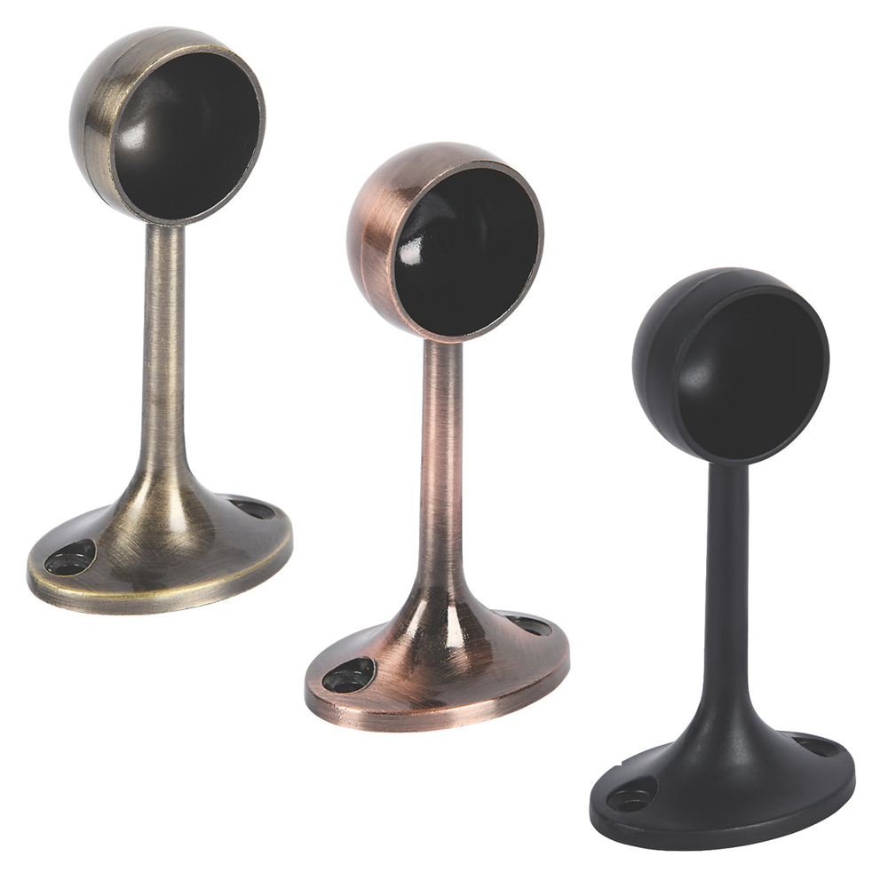 Rothley Baroque Round Colorail Tube Wardrobe Hanging Rail End Support Bracket Fitting