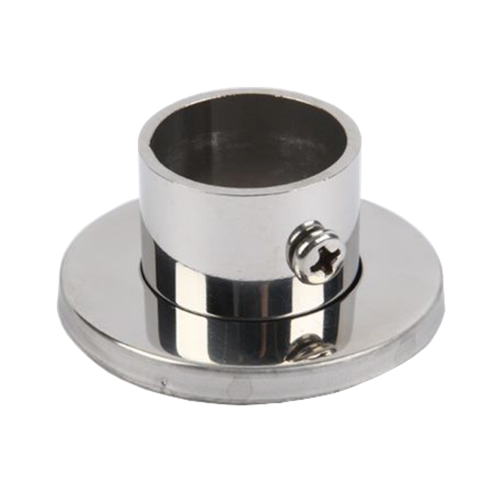 Rothley Endurance Stainless Steel Round Colorail Tube Wardrobe Hanging Rail End Support Sockets Fitting Polished Stainless Steel
