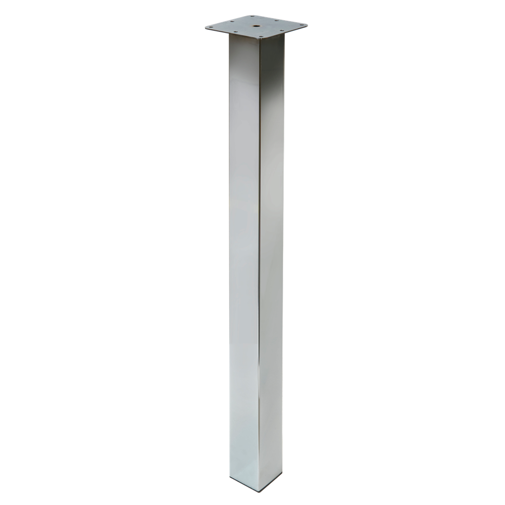 Rothley Heavy Duty Breakfast Bar Kitchen Worktop Support Table Legs 870mm, 60mm x 60mm Square Polished Chrome