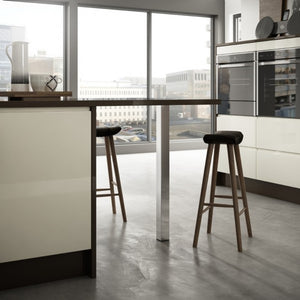 Rothley Heavy Duty Breakfast Bar Kitchen Worktop Support Table Legs 870mm, 60mm x 60mm Square Polished Chrome Installed