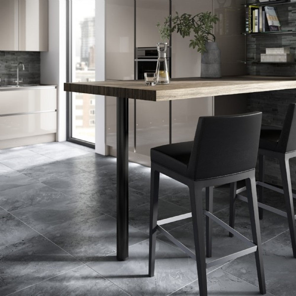 Rothley Heavy Duty Breakfast Bar Kitchen Worktop Support Table Legs 870mm to 895mm Black