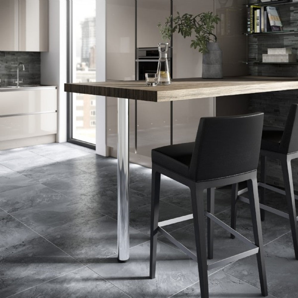 Rothley Heavy Duty Breakfast Bar Kitchen Worktop Support Table Legs 870mm to 895mm Polished Chrome