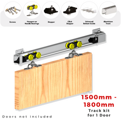 Rothley Herkules 60 Sliding Single Door Gear Track System for Wall Openings, Room Dividers & Entrances 60kg