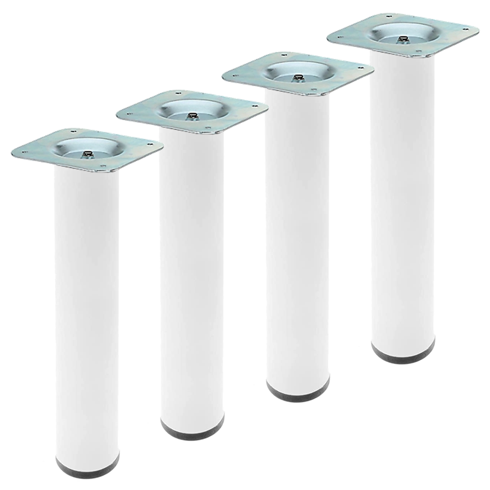 Rothley L040XW Heavy Duty Breakfast Bar Kitchen Worktop Support Table Legs 400mm to 425mm 4 Pack - White