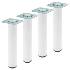 Rothley L040XW Heavy Duty Breakfast Bar Kitchen Worktop Support Table Legs 400mm to 425mm 4 Pack - White