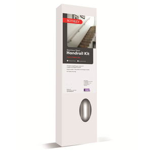 Rothley Stainless Steel Handrail Bannister Staircase Rail Support Kit 40mm x 3.6mtr