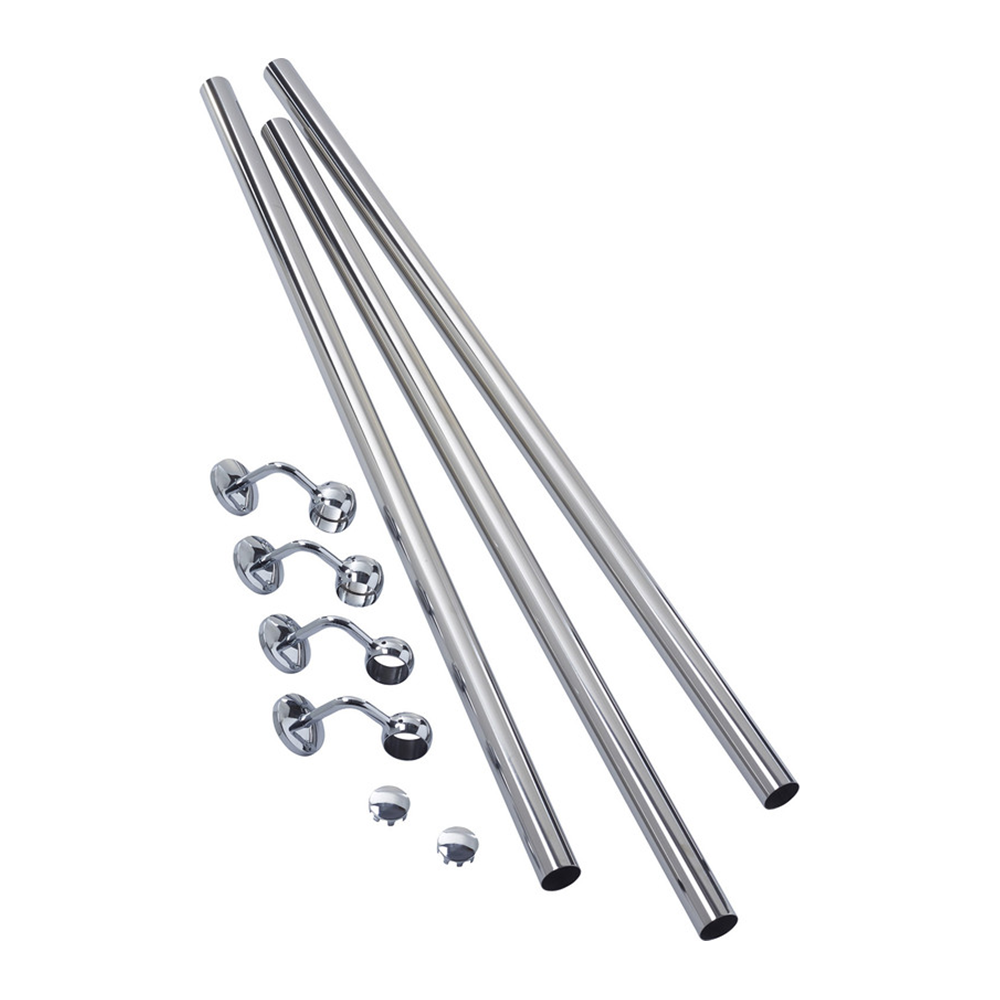 Rothley Stainless Steel Handrail Bannister Staircase Rail Support Kit 40mm x 3.6mtr Polished Stainless Steel