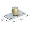 Runners Series 250 Brass Bottom Guide Roller on Plate, 25mm Diameter (250-70)