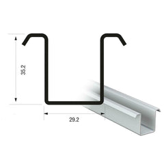 Runners Series 250 Galvanized Steel Bottom Guide Channel