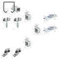 Runners Series 50 Heavy Duty Industrial External Sliding Agricultural Warehouse Stable Barn Door Gear Track System Kit Set 440kg 2mtr Single Door Kit