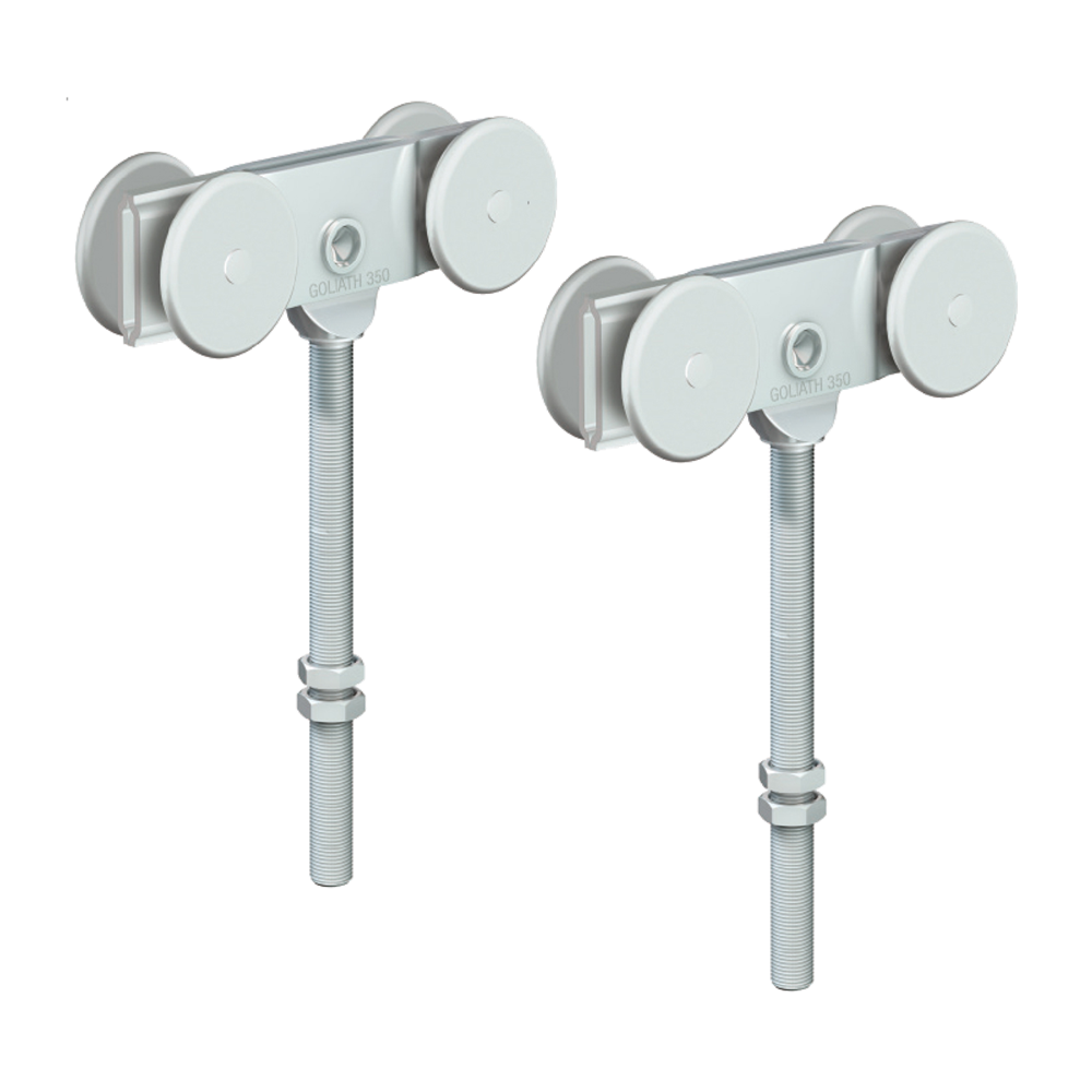 Runners Series 70 Heavy Duty Industrial External Sliding Agricultural Warehouse Stable Barn Door Gear Track System Kit Set 600kg