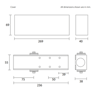 Rutland TS.9205 Heavy Duty 2 Hour Fire Rated Power Size 2-5 Top Hung Overhead Door Closer EN2