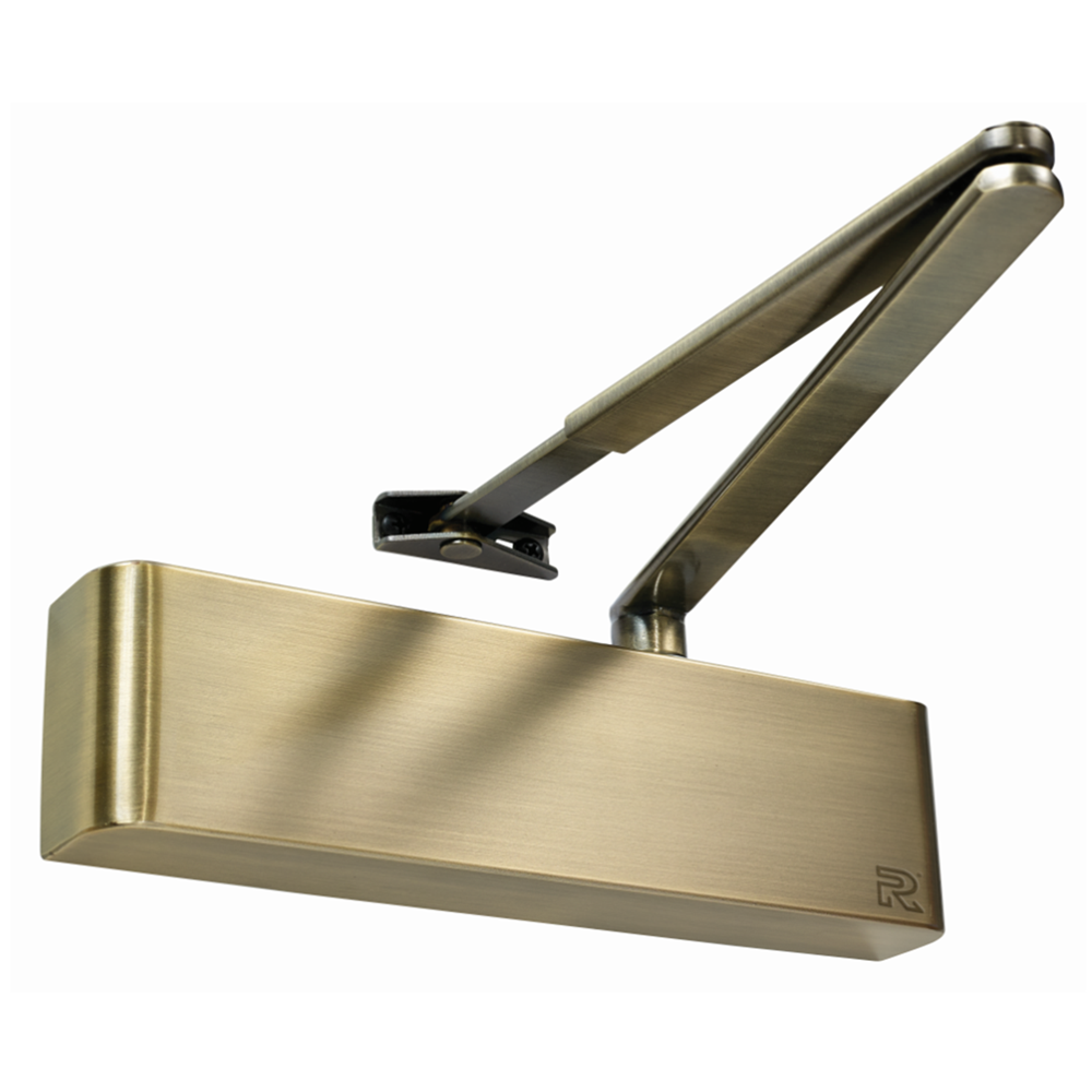Rutland TS.9205 Heavy Duty 2 Hour Fire Rated Power Size 2-5 Top Hung Overhead Door Closer EN2 Antique Brass