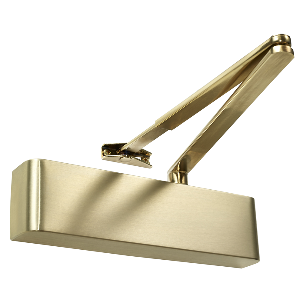 Rutland TS.9205 Heavy Duty 2 Hour Fire Rated Power Size 2-5 Top Hung Overhead Door Closer EN2 Satin Brass
