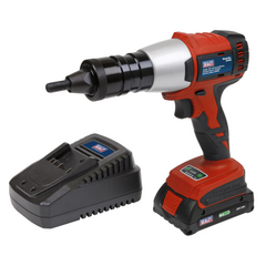 Sealey CP316 Cordless Brushless Riveter 20V with 2.0Ah Lithium-ion Battery & Charger