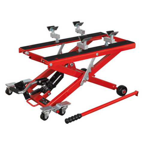 Sealey Scissor Motorcycle Lift 500kg with Frame Supports